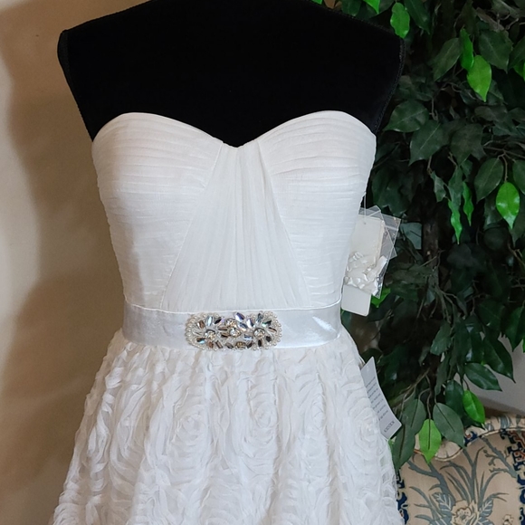 Stunning white strapless gown! - Picture 2 of 8